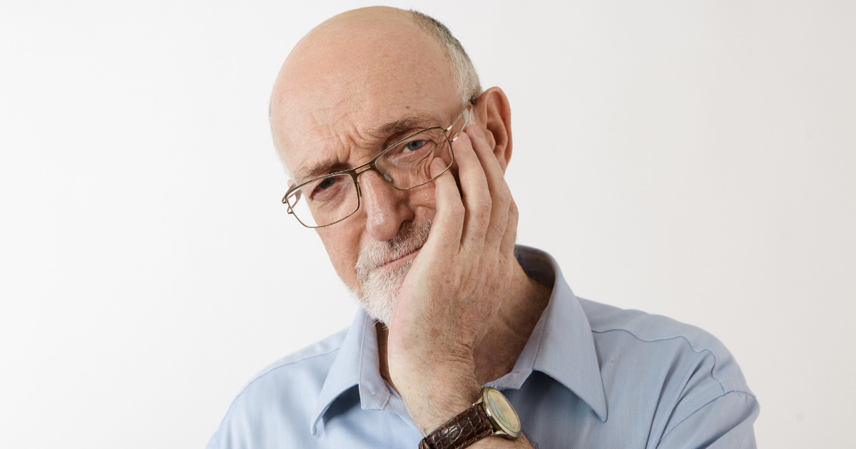 Man with oral health issues caused my poor mouth hygiene.